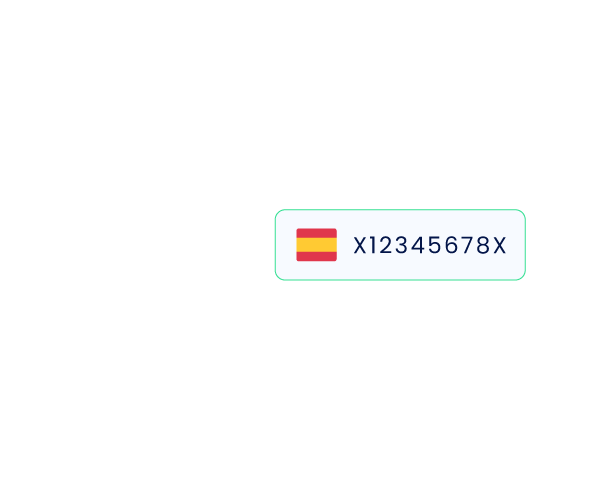 Partita IVA Spagna 1 Mappa della Spagna con esempio di numero partita IVA spagnola (NIF)